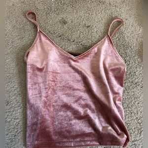 Cropped velvet top